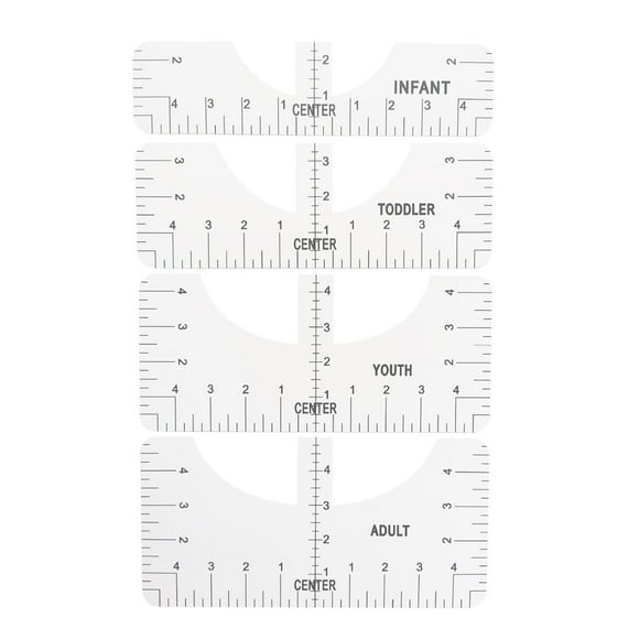 4PCS T-Shirt Alignment Ruler, Craft Ruler With Tool For Fashion Design Downbeat The from Autumn to Merchandise Soft Measuring Tape Centimeter Quilting Welding Table Digital Cm Marking Tape Measure