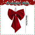 thumbnail image 3 of 19 in Velvet Bows For Christmas Tree,Red Velvet Bow Decor Christmas Tree Topper Decoration, Large Christmas Velvet Bows,Red Velvet Bow For Tree Topper Window Wall Mantle,Home Room Xmas Decoration, 3 of 7