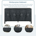thumbnail image 5 of Aukfa Accent Storage Cabinet TV Stand with Carved Door for Living Room,Entryway,Black, 5 of 7