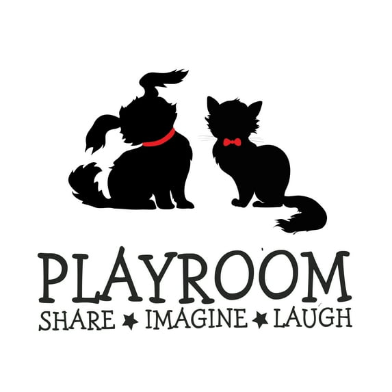 Share Imagine Laugh Playroom Wall Sticker, Inspirational Quote Wall Decals, Kids Playroom Sticker for Wall -Easy to Apply and Remove- Self Adhesive-Size : 10" x 8".