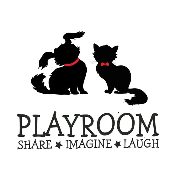 Share Imagine Laugh Playroom Wall Sticker, Inspirational Quote Wall Decals, Kids Playroom Sticker for Wall -Easy to Apply and Remove- Self Adhesive-Size : 10" x 8".