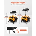 thumbnail image 2 of VEVOR Tabouret d'Atelier Roulant Siège de Travail de Garage Robuste Charge de 300 Lb avec Roulettes, 2 of 9
