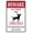Warning Sign 6, variant on Beware Area Patrolled by Chihuahua 8"x12" Warning Metal Sign, Chihuahua Decor, Bar Cafe Backyard Patio Outdoor Wall Decor, Pet Security Sign