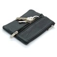 thumbnail image 5 of Black Genuine Leather Men's Coin Purse Change Card Holder Front Pocket Keychain, 5 of 11