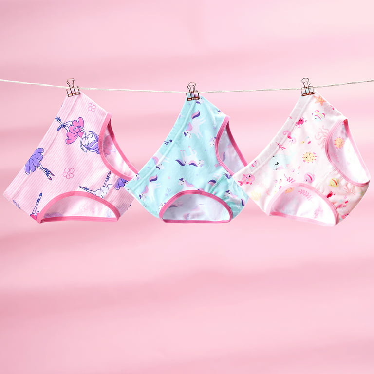 Little Girls Soft Cotton Underwear Briefs, Uccdo Kids Toddlers Padded  Panties Undies, Pack of 6, 3-10T 