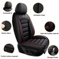 thumbnail image 3 of Car Seat Cover for TOYOTA AVALON 2001, Premium Leather 5 Piece Full Set With Lumbar Support Protect and Upgrade Seats, Black and Red Edges Car Seat Covers, Upgrade the Car's Interior, 3 of 7