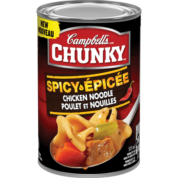 Campbell's® Chunky® Spicy Chicken Noodle Soup, Shelf Stable, CAMPBELLS CHUNKY SPICY CHICKEN NOODLE 515mL