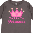 thumbnail image 4 of Inktastic Yes I Am the Princess Crown Girls Long Sleeve Toddler T-Shirt, 4 of 5