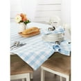 thumbnail image 4 of DII Modern Cotton Buffalo Check Table Topper in Light Blue and White, 4 of 6