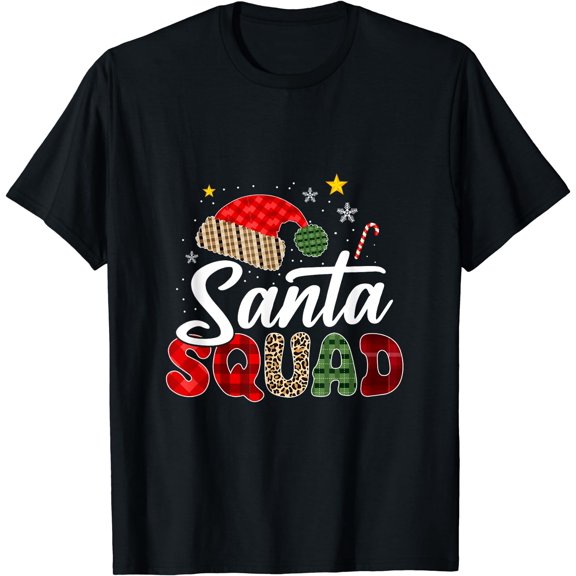 Santa Squad Family Group Matching Christmas Pajama Party T-Shirt