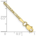 thumbnail image 2 of Avariah Diamonds Solid 10k Yellow Gold 2mm Flat Figaro Chain - 8" Bracelet, 2 of 4