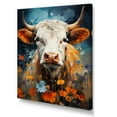 thumbnail image 2 of Designart "Natures Tapestry Cow II" Animals Canvas Print, 2 of 5