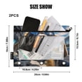 thumbnail image 2 of Dailycode 2 Pack Pencil Pouch for 3 Ring Binder Smooth Zipper Folders with Pockets Clear Window Pencil Case, Cool Dog on Car, 2 of 4