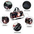 thumbnail image 2 of Santa Claus Gym Bags, Travel Tote, Sports Bag, Yoga Bag - 17.7 Inches Size with Interior Zipper Pocket - Large Capacity, 2 of 6