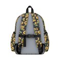 thumbnail image 3 of Sunflower Black Pattern Cute School Backpack with Padded Back and Adjustable Shoulder Straps 13.4"x11"x4.7", 3 of 5