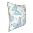 thumbnail image 2 of YFYANG Square Velvet Decorative Throw Pillow, 16"x16" Vintage Butterfly Floral Doodle Pattern Sofa Bed Cushion Pillows, 2 of 7