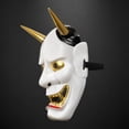 thumbnail image 7 of Costume Halloween Cosplay Mask, Japanese Hannya Demon Monster Full Face Mask, Scary Party Prop,White Oni Mask for Adult, Halloween Decorations, Indoor Outdoor Masquerade Carnival Home Wall Decor, 7 of 7