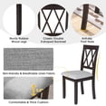 thumbnail image 4 of Dining Set Foldable Table with 4 Pieces Chairs, Smooth Surface Wood Dinette Set, Solid Acacia Wood Rectangular Breakfast Table with Solid Wood Legs for Dining Room, Living Room, Kitchen, Espresso, 4 of 8