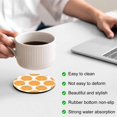 thumbnail image 3 of Orange Dahlia Coasters Set of 4, Absorbent Coasters for Drinks, Farmhouse Abstract Gray Floral Flowers Coaster for Desk Coffee Table Protection, Home Decor House Warming Gifts 4", 3 of 8
