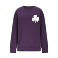 thumbnail image 4 of Pounoo St. Patricks Day Long Sleeve Shirts for Women Oversized Letter Print Crewneck Irish Sweatshirts Saint Patty's Pullover Tops Gift, 4 of 6