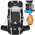 thumbnail image 1 of Mochila de Senderismo IGOLUMON 60L Impermeable para Camping Negra, 1 of 7