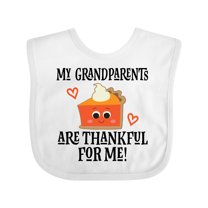 Inktastic Thanksgiving Grandparents Are Thankful Boys or Girls Baby Bib