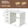 thumbnail image 4 of Giantex 4-Drawer Computer Desk, Modern Home Office Desk, Laptop Executive Desk, Makeup Vanity Table for Living Room & Bedroom, 4 of 8