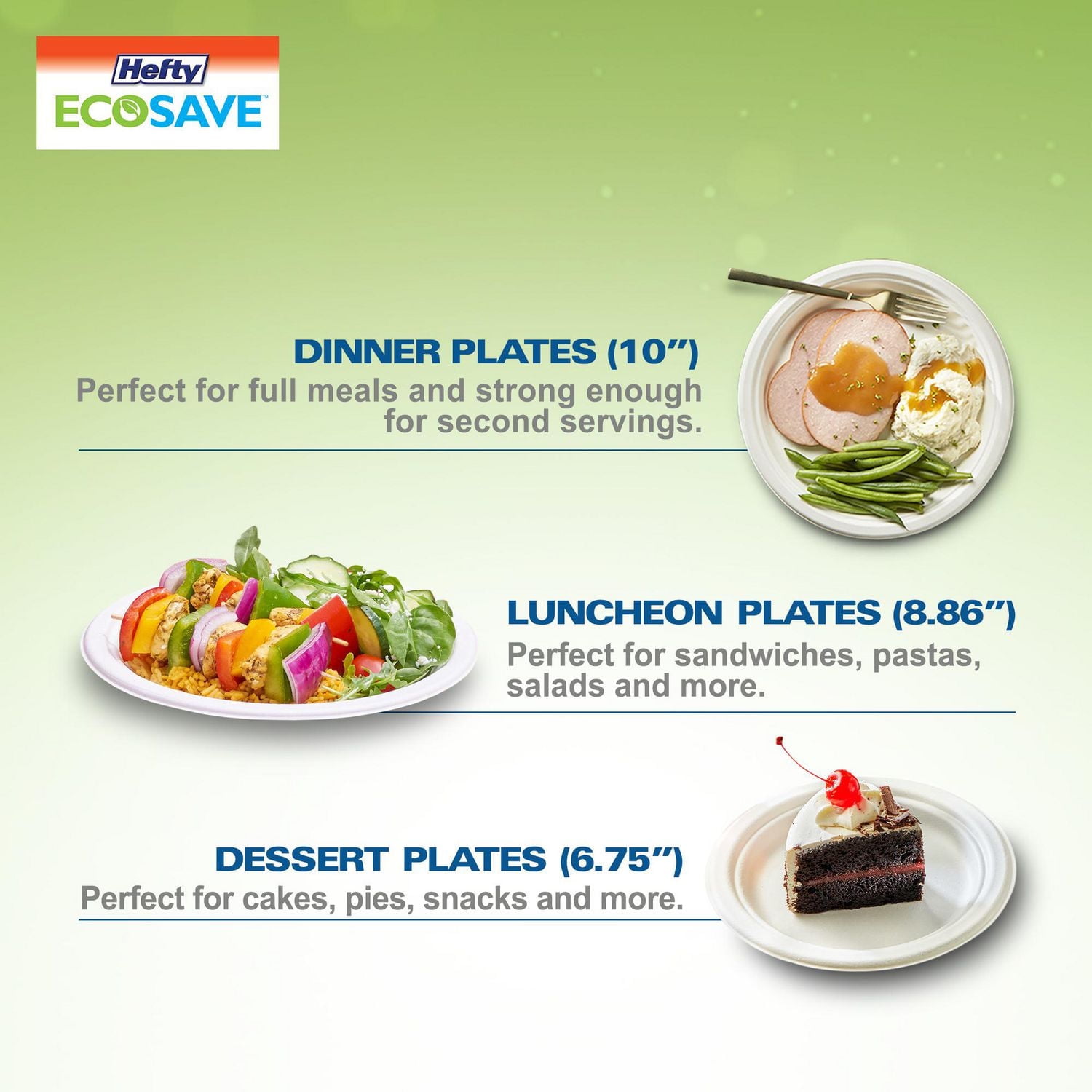 Hefty ECOSAVE 10" Dinner plates 20-count, Hefty ECOSAVE 10" Dinner plates 20-ct