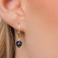 thumbnail image 3 of Gem Stone King 14K Yellow Gold Green Mystic Topaz Earrings for Women | 4.40 Cttw | Gemstone November Birthstone | Heart Shape 8MM, 3 of 6