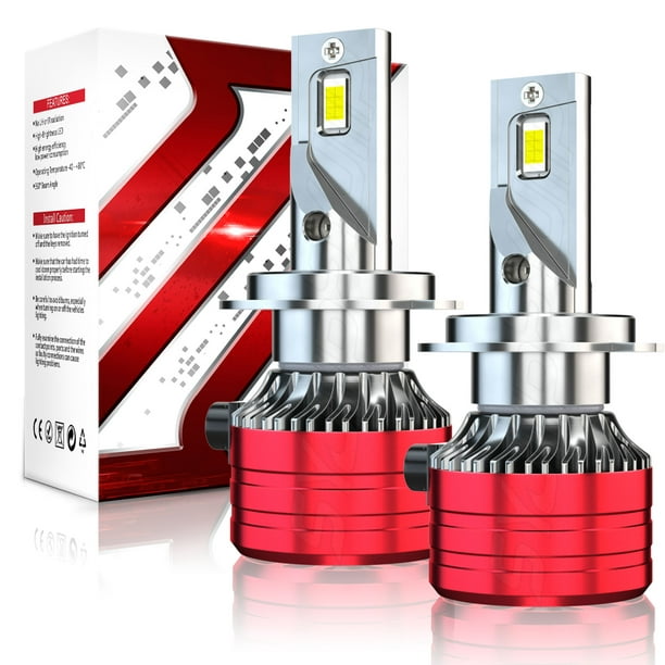 H7 LED Headlight Bulbs Kit H7 High&Low Beam 16000 Lumens Waterproof LED  Bulbs Pack of 2 