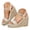 Beige, variant on Women's Espadrille Platform Wedge Sandals Open Toe Ankle Strap Buckle Dressy Casual Summer Shoes