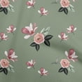 thumbnail image 1 of oneOone Georgette Viscose Olive Green Fabric Floral Quilting Supplies Print Sewing Fabric By The Yard 42 Inch Wide, 1 of 4