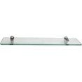 thumbnail image 4 of XVL Tempered Glass Shelf Bathroom 20 Inches Wall Mount Rectangular Shelves,Brushed GS3004AM-2, 4 of 8