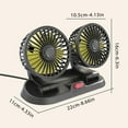 thumbnail image 3 of CEHVOM Universal Adjustabl USB Dual Fan Summer Outdoor Portable Fan For Car Home Daily Use Clearance, 3 of 8