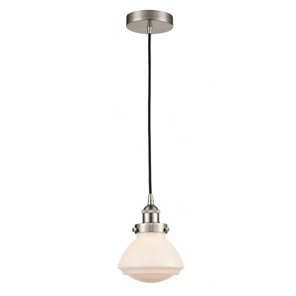 616-1PH-SN-G321-LED-Innovations Lighting-Olean - 1 Light Mini Pendant In Industrial Style-7.75 Inches Tall and 6.75 Inches Wide Brushed Satin Nickel