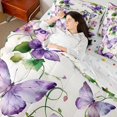 thumbnail image 5 of Manfei Flying Butterflies 7-Piece Twin Bedding,Spring Garden Bedding Comforter Set,Reversible, 5 of 6