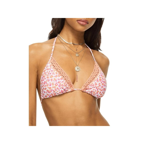 Ramy Brook womens  Printed Sena Bikini Top, xs, Orange