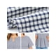 thumbnail image 5 of GRACE & GRANDEUR Blusas de Gingham para Mujeres Talla Grande para el Día de la Madre y Pascua, 100% Algodón, Top Peplum de Cuadros, Cuello Notch, Manga Corta, Blusa Flowy de Verano, 4X Azul Marino, 5 of 6