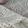 thumbnail image 4 of Topumt Beige Lace Tablecloth Crochet Dining Tablecloth Elegant Floral Tablecloth Handmade Table Cloth, 4 of 8