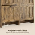 thumbnail image 5 of Aiho Shoe Storage Cabinet with 4 Flip Drawers and with Open Storage, MDF Wood Narrow Shoe Cabinet, For Foyer, Hallway, Porch, Living Room, Balcony, Bedroom-Retro, 5 of 11