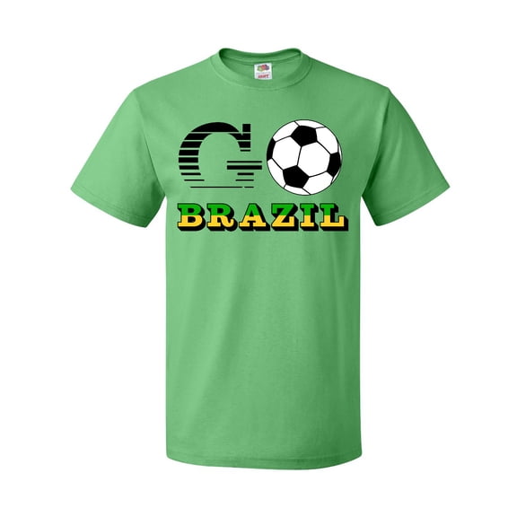 Inktastic Go, Brazil- Soccer, Football T-Shirt