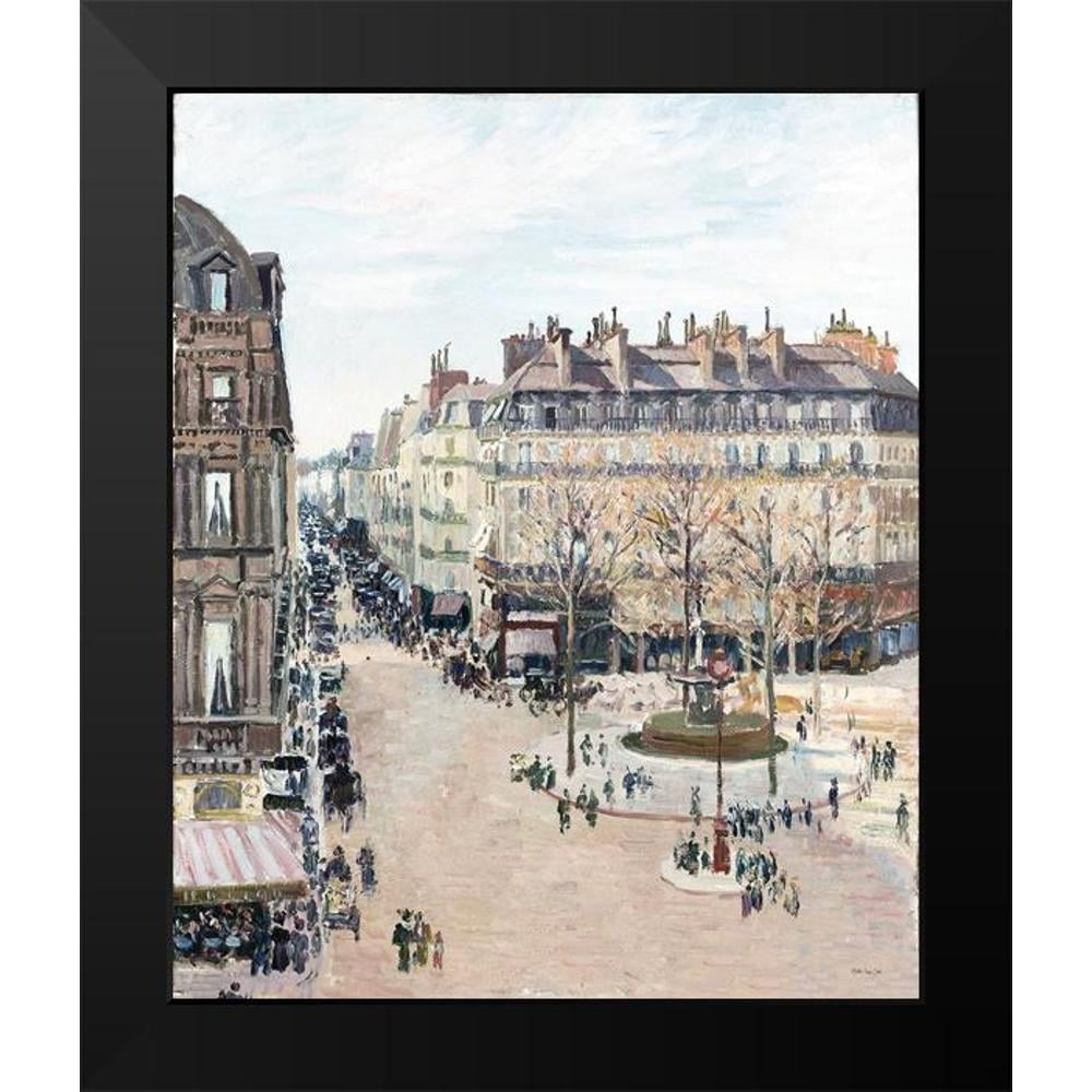 Stellar Design Studio 12x14 Black Modern Framed Museum Art Print Titled - La Rue Saint Honore