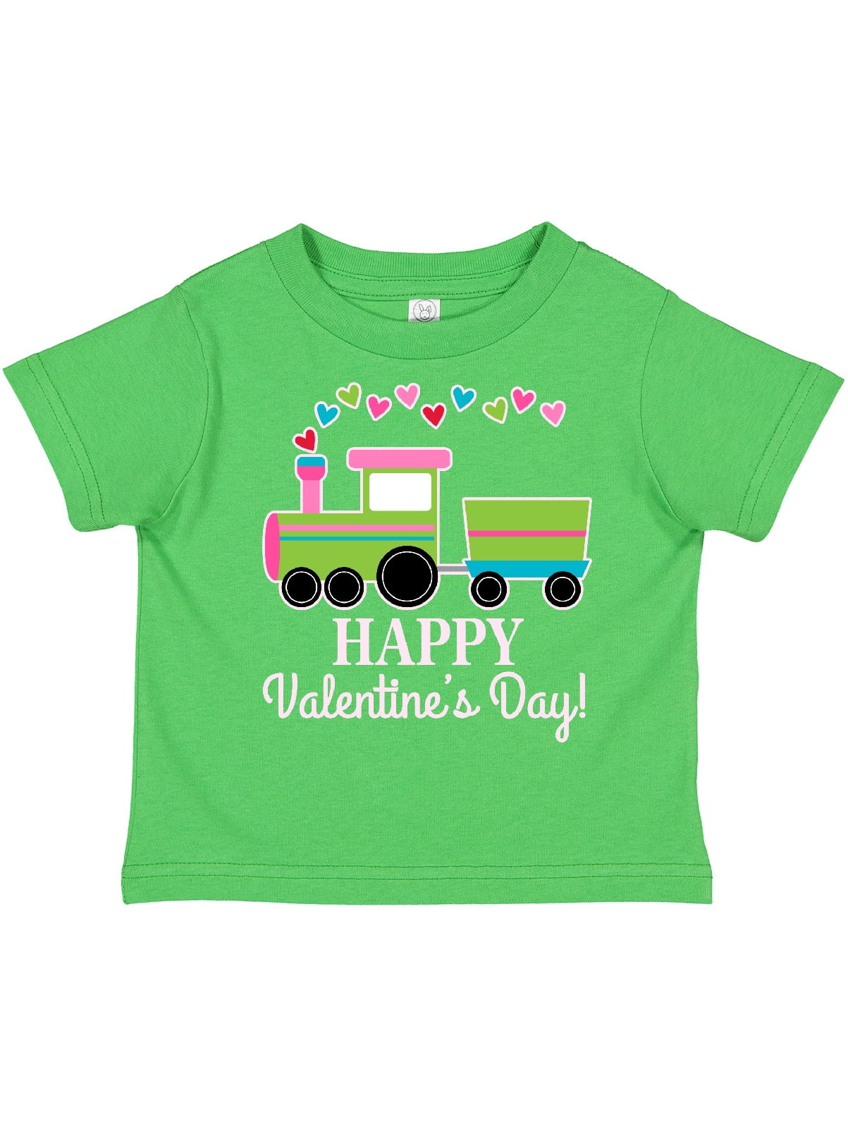 inktastic Valentine Love Heart Holiday Train Toddler T-Shirt