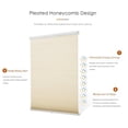 thumbnail image 2 of Bennium Cellular Shades Cordless Honeycomb Window Blinds, Light Filtering Thermal Insulated Noise Reducing, 1.5'' Single Cell Pleated for Home, Shade Size 44" W x 72" H, Beige, JZCEL44BG72D, 2 of 8