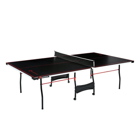 Foldable Ping Pong Tables For Sale MD Sports Official Size Table Tennis, Includes 2 paddles, 2 balls, net, and posts, Black/Red ()