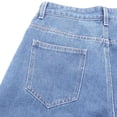 thumbnail image 7 of ZGRBOU Women's Wide Leg Capri Jeans High Waist Straight Stretchy Jeans Summer Casual Denim Capris Pants with Pockets, 7 of 7