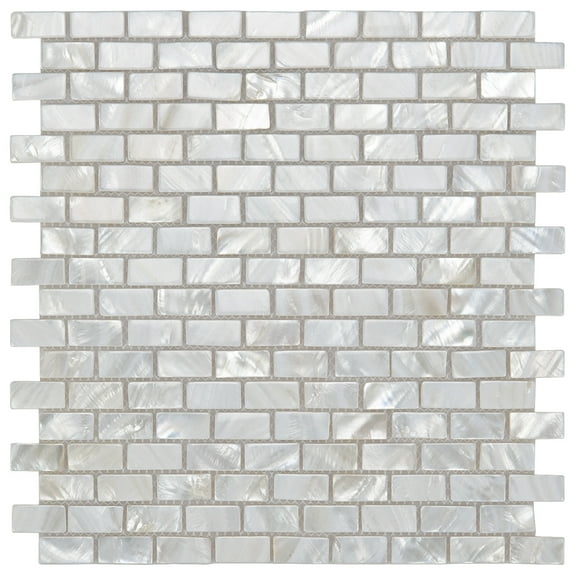 Art3d 12" x 12" 10 Pieces Mother of Pearl Shell Mosaic Backsplash Tile for Kitchen, Bathroom Walls