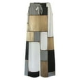 thumbnail image 5 of Abstract Geometric Art, Gray Black Gold Women's Casual Wide Leg Pants Comfort Pockets Elastic Waist Loose Fit Pants, 5 of 7