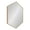 Natural, variant on Kate and Laurel Rhodes Modern Hexagon Wall Mirror, 22 x 31, Natural Teak, Chic Geometric Mirror for Wall