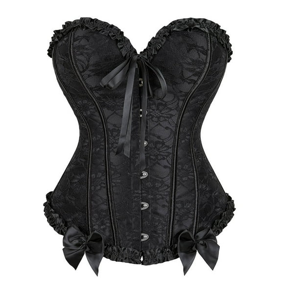BYHONG Ladies' Fashionable Casual Comfortable Shapewear Fashionable Style Strapless Jacquard Shapewear Black_007 XXL